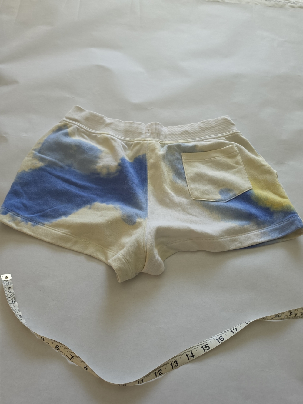 Champion Tie-Dye Fleece Shorts — Blue, Yellow & White - Picture 5 of 7